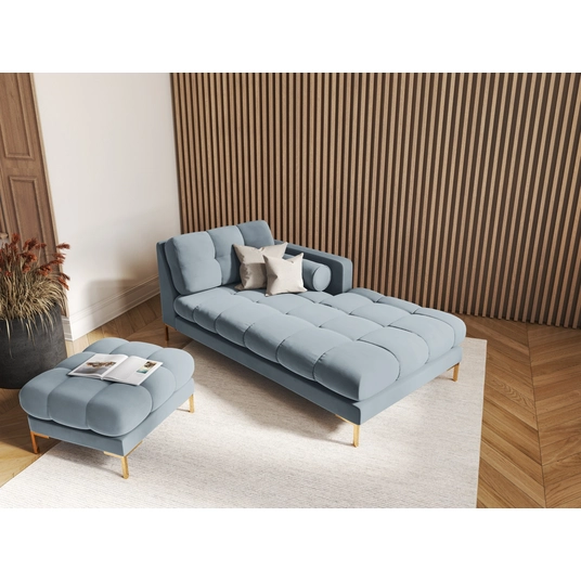 Velvet Pouf, "Bali", 1 Seat, 60x60x41 Made in Europe