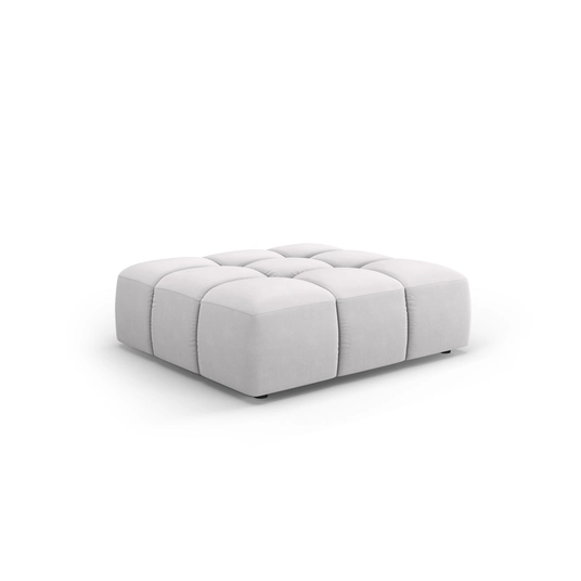Velvet Pouf, "Moritz", 1 Seat, 96x96x38 Made in Europe