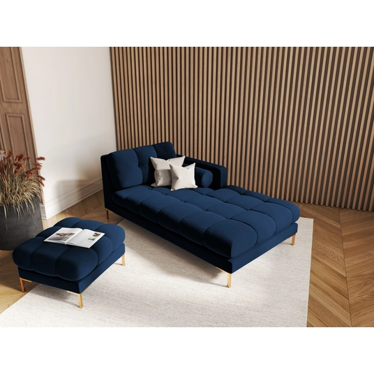 Velvet Pouf, "Bali", 1 Seat, 60x60x41 Made in Europe