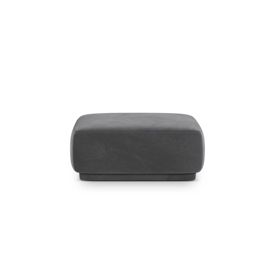Velvet Pouf, "Gomera", 1 Seat, 90x90x42 Made in Europe