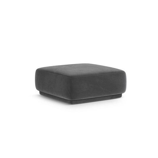 Velvet Pouf, "Gomera", 1 Seat, 90x90x42 Made in Europe