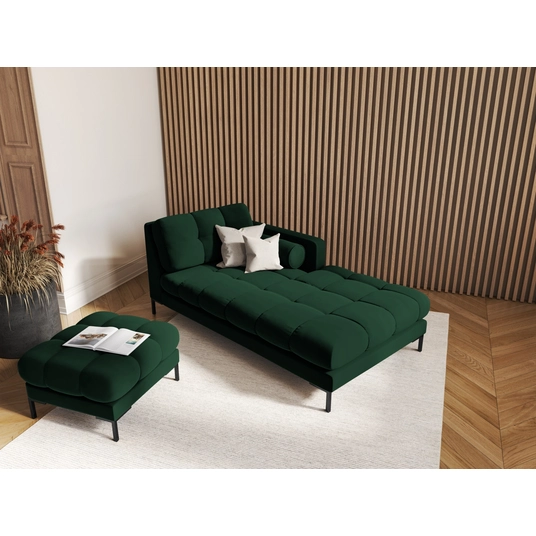 Velvet Pouf, "Bali", 1 Seat, 60x60x41 Made in Europe