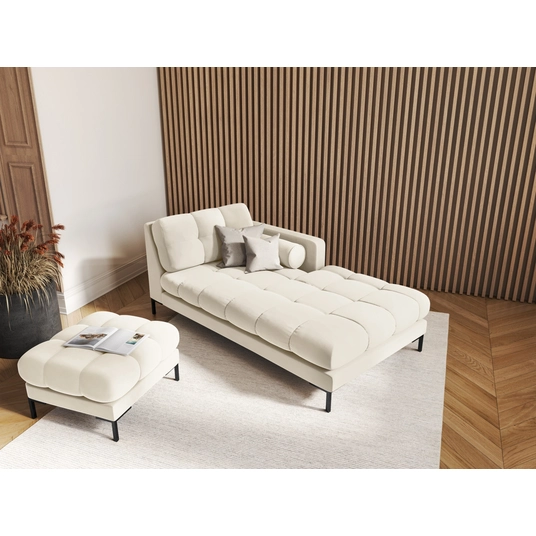 Velvet Pouf, "Bali", 1 Seat, 60x60x41 Made in Europe