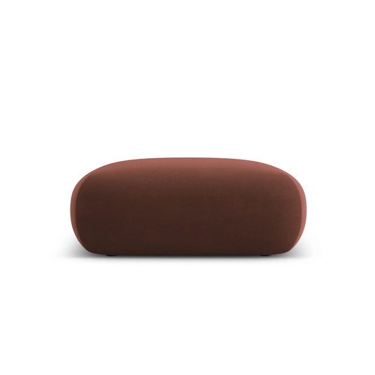 Velvet Pouf, "Nolio", 2 Seats, 100x100x36 Made in Europe