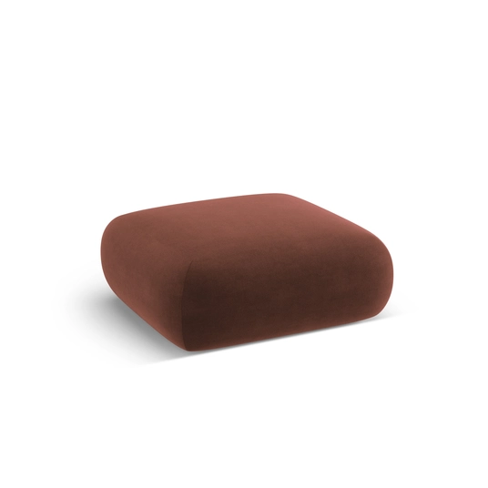 Velvet Pouf, "Nolio", 2 Seats, 100x100x36 Made in Europe