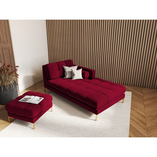 Velvet Pouf, "Bali", 1 Seat, 60x60x41 Made in Europe