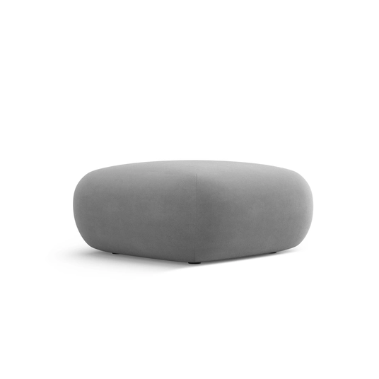 Velvet Pouf, "Nolio", 1 Seat, 75x75x36 Made in Europe