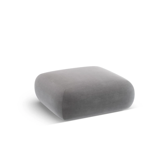 Velvet Pouf, "Nolio", 2 Seats, 100x100x36 Made in Europe