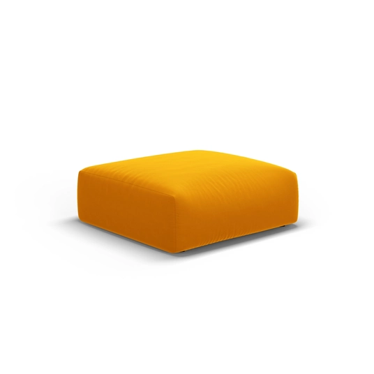 Velvet Pouf, "Matera", 1 Seat, 100x80x36 Made in Europe