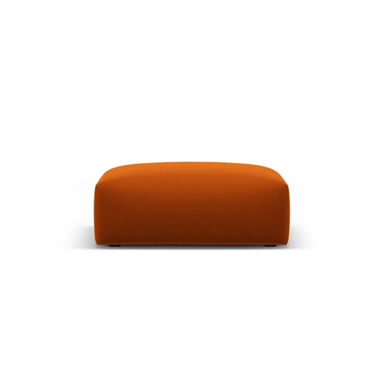 Velvet Pouf, "Matera", 1 Seat, 100x80x36 Made in Europe