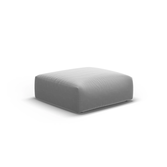 Velvet Pouf, "Matera", 1 Seat, 100x80x36 Made in Europe