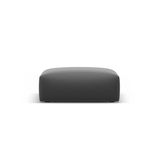 Velvet Pouf, "Matera", 1 Seat, 100x80x36 Made in Europe