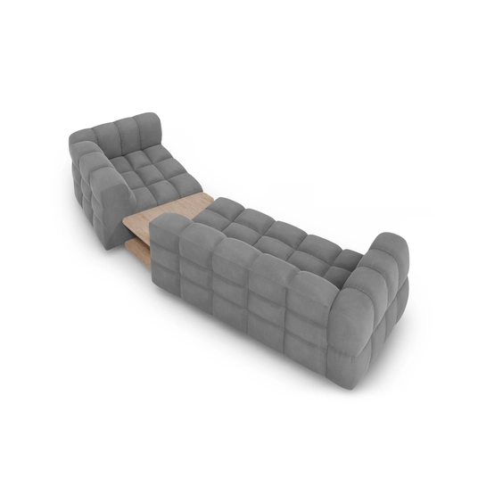 Velvet Right Modular Sofa, "Sky", 3 Seats, 353x148x70 Made in Europe