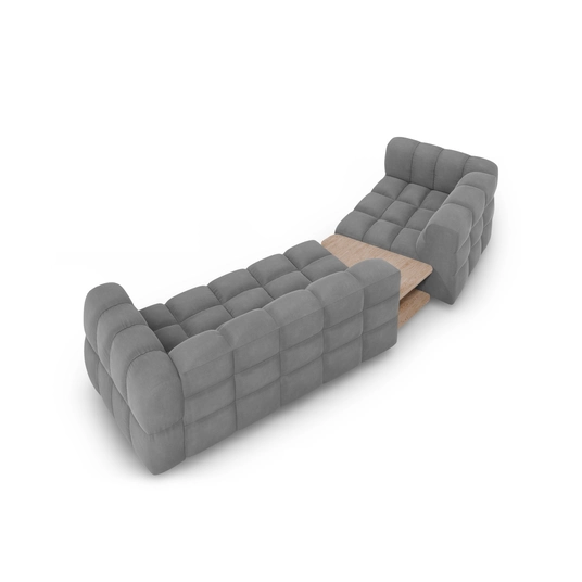 Velvet Left Modular Sofa, "Sky", 3 Seats, 353x148x70 Made in Europe
