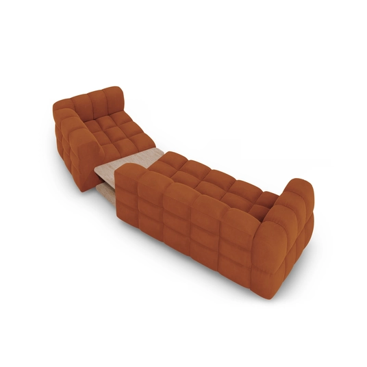 Velvet Right Modular Sofa, "Sky", 3 Seats, 353x148x70 Made in Europe