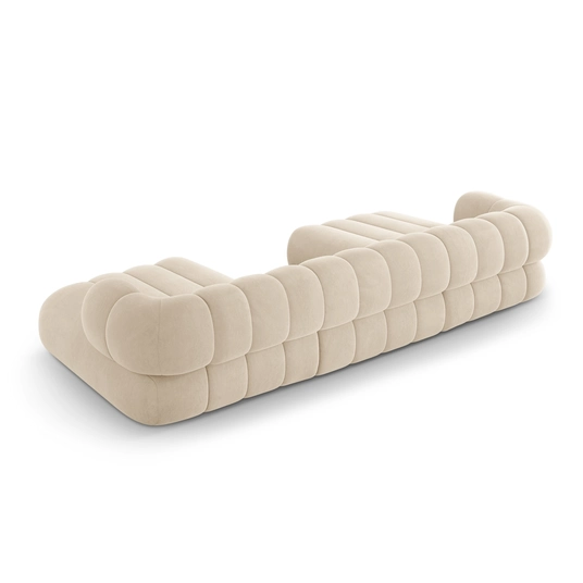 Velvet Panoramic Sofa, "Koge", 6 Seats, 348x165x70 Made in Europe