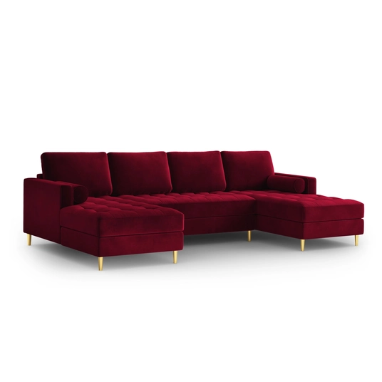 Velvet Panoramic Sofa, "Aspen", 6 Seats, 320x170x90 Made in Europe