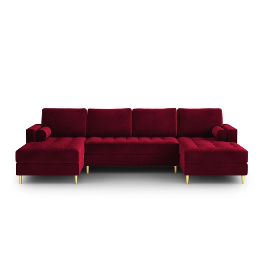 Velvet Panoramic Sofa, "Aspen", 6 Seats, 320x170x90 Made in Europe