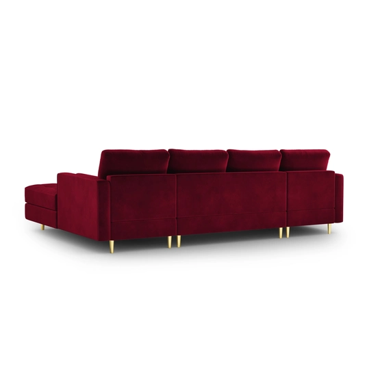 Velvet Panoramic Sofa, "Aspen", 6 Seats, 320x170x90 Made in Europe