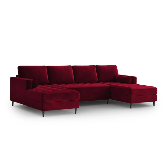 Velvet Panoramic Sofa, "Aspen", 6 Seats, 320x170x90 Made in Europe