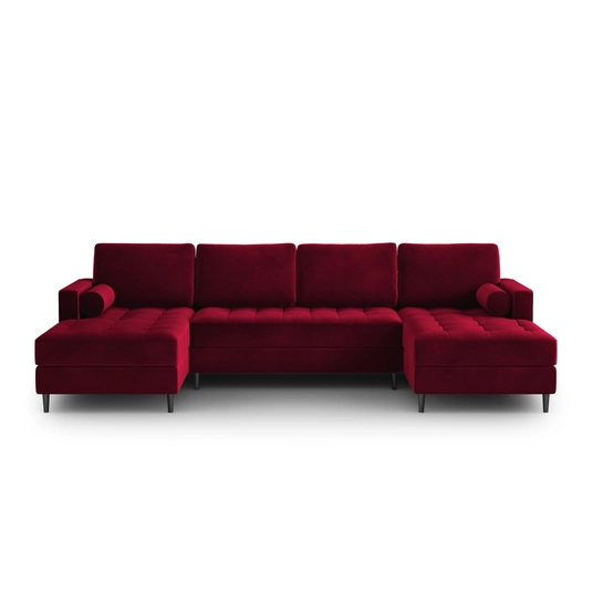 Velvet Panoramic Sofa, "Aspen", 6 Seats, 320x170x90 Made in Europe