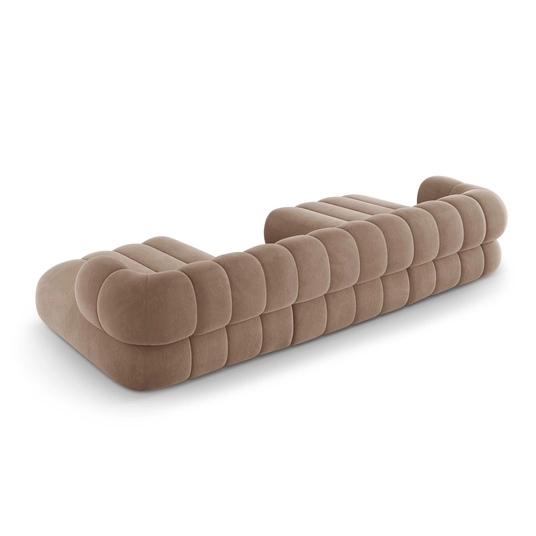 Velvet Panoramic Sofa, "Koge", 6 Seats, 348x165x70 Made in Europe