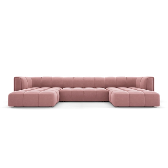 Velvet Panoramic Sofa, "Moritz", 5 Seats, 346x160x70 Made in Europe