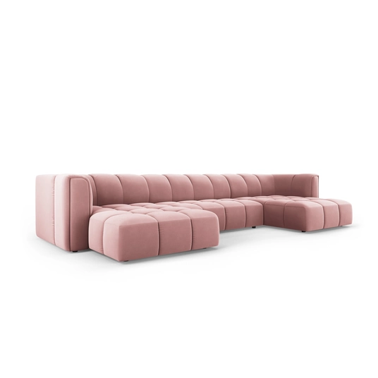 Velvet Panoramic Sofa, "Moritz", 5 Seats, 346x160x70 Made in Europe