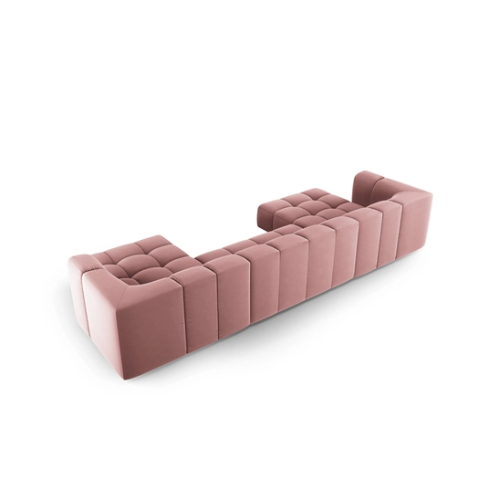Velvet Panoramic Sofa, "Moritz", 5 Seats, 346x160x70 Made in Europe