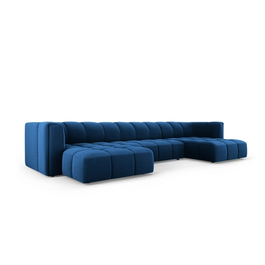 Velvet Panoramic Sofa, "Moritz", 5 Seats, 346x160x70 Made in Europe