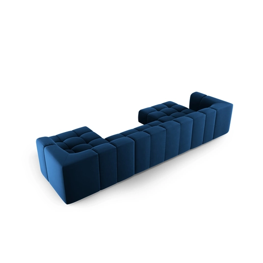 Velvet Panoramic Sofa, "Moritz", 5 Seats, 346x160x70 Made in Europe