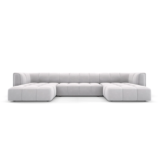 Velvet Panoramic Sofa, "Moritz", 5 Seats, 346x160x70 Made in Europe