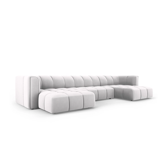 Velvet Panoramic Sofa, "Moritz", 5 Seats, 346x160x70 Made in Europe