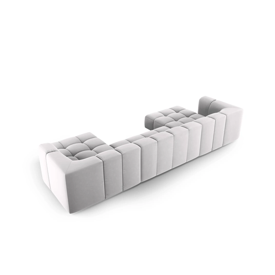 Velvet Panoramic Sofa, "Moritz", 5 Seats, 346x160x70 Made in Europe