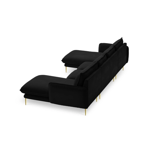 Velvet Panoramic Sofa, "Vienna", 6 Seats, 350x170x95 Made in Europe