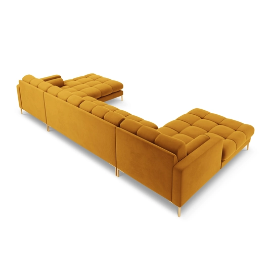 Velvet Panoramic Sofa, "Bali", 7 Seats, 383x185x75 Made in Europe