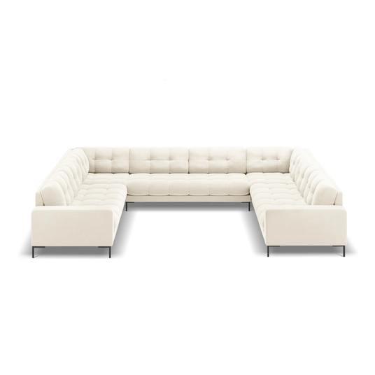 Velvet Panoramic Sofa, "Bali", 9 Seats, 327x256x75 Made in Europe