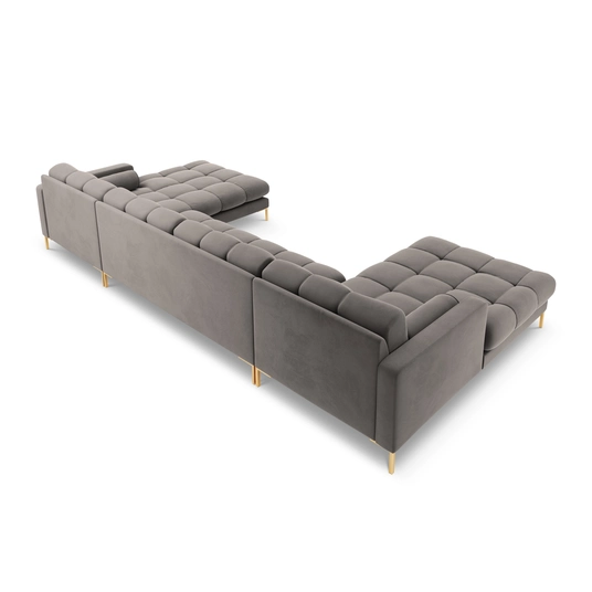 Velvet Panoramic Sofa, "Bali", 7 Seats, 383x185x75 Made in Europe