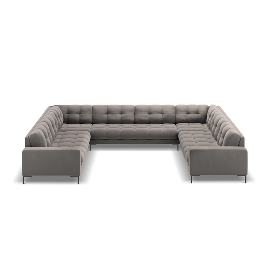 Velvet Panoramic Sofa, "Bali", 9 Seats, 327x256x75 Made in Europe