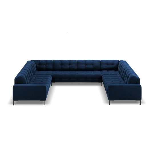 Velvet Panoramic Sofa, "Bali", 9 Seats, 327x256x75 Made in Europe