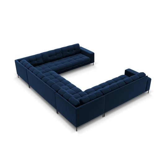 Velvet Panoramic Sofa, "Bali", 9 Seats, 327x256x75 Made in Europe