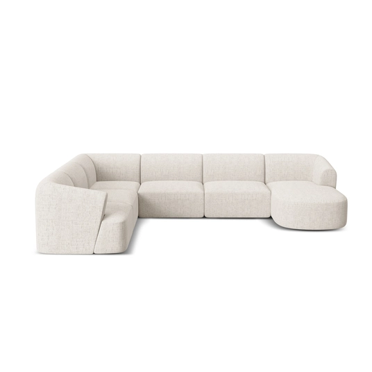 Modular Panoramic Left Corner Sofa, "Campi", 7 Seats, 330x255x70 Made in Europe