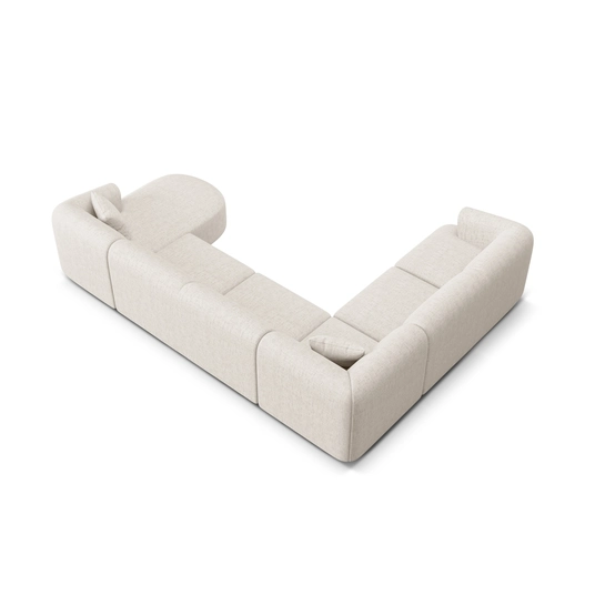 Modular Panoramic Left Corner Sofa, "Campi", 7 Seats, 330x255x70 Made in Europe