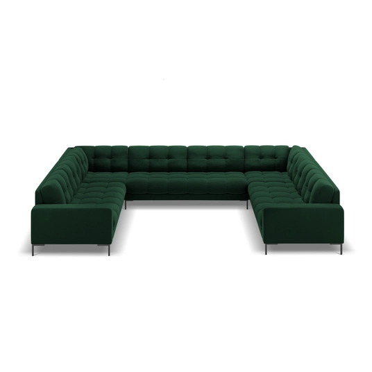 Velvet Panoramic Sofa, "Bali", 9 Seats, 327x256x75 Made in Europe