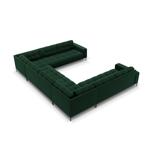 Velvet Panoramic Sofa, "Bali", 9 Seats, 327x256x75 Made in Europe