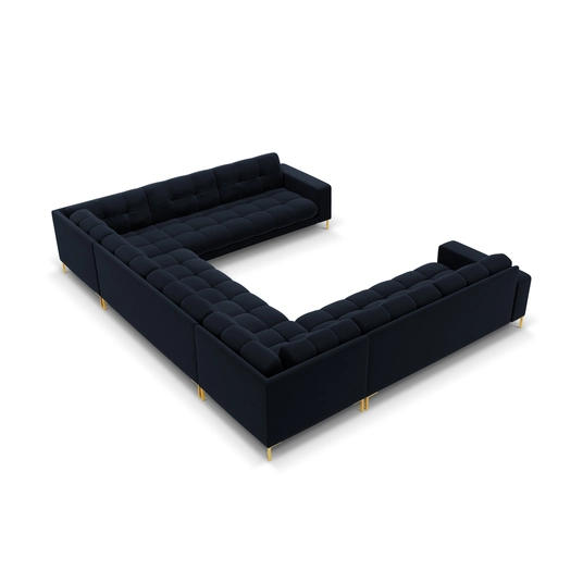 Velvet Panoramic Sofa, "Bali", 9 Seats, 327x256x75 Made in Europe
