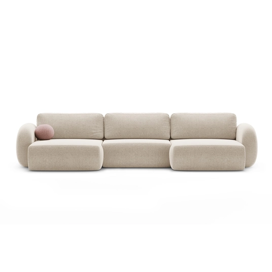 Panoramic Sofa with Box and Sleeping Function, "Tonale", 5 Seats, 362x149x88 Made in Europe