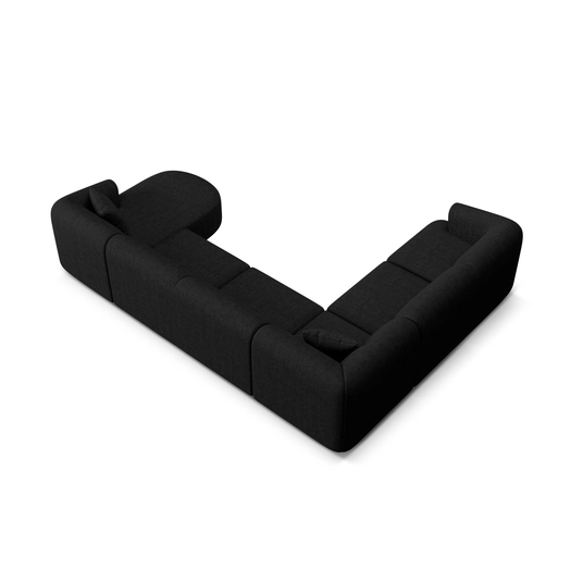 Modular Panoramic Left Corner Sofa, "Campi", 7 Seats, 330x255x70 Made in Europe