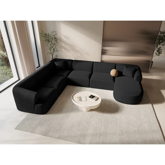 Modular Panoramic Left Corner Sofa, "Campi", 7 Seats, 330x255x70 Made in Europe