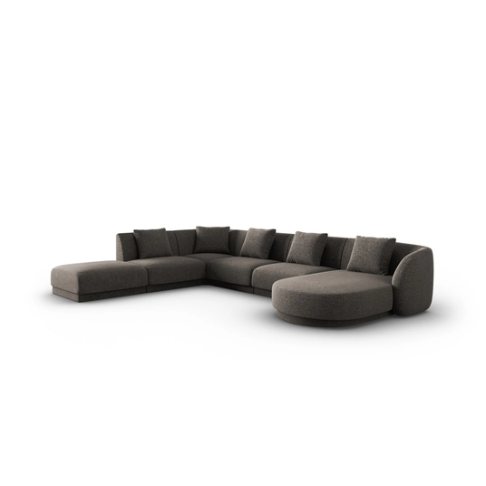 Panoramic Left Corner Sofa, "Tulum", 6 Seats, 330x255x70 Made in Europe
